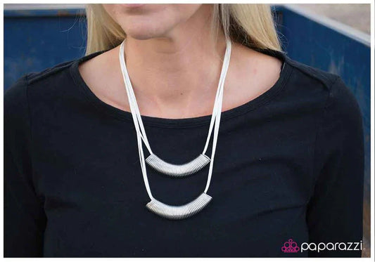 Paparazzi Necklace ~ Coiled Up - White