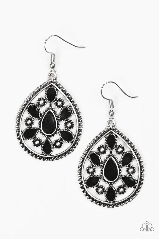 Paparazzi Earring ~ Spring Arrival - Black