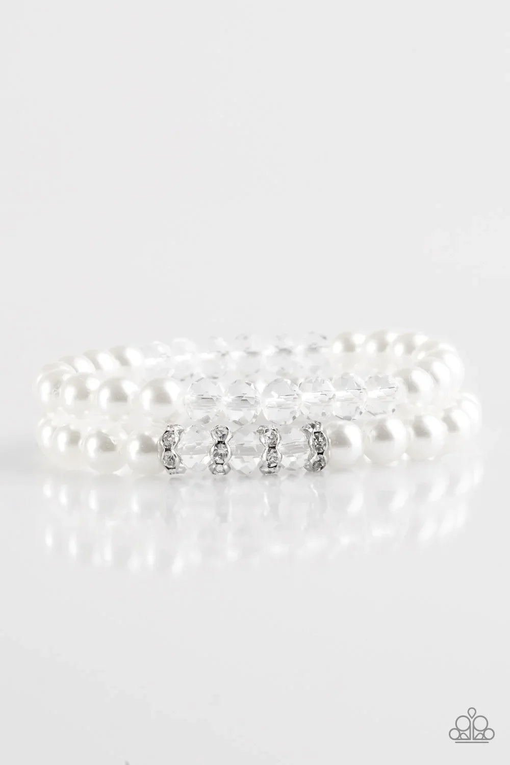 Paparazzi Bracelet ~ Get A BALLROOM! - White