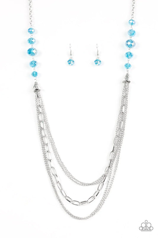 Paparazzi Necklace ~ Turn It Up-Town - Blue