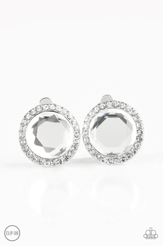 Paparazzi Earring ~ Positively Princess - White
