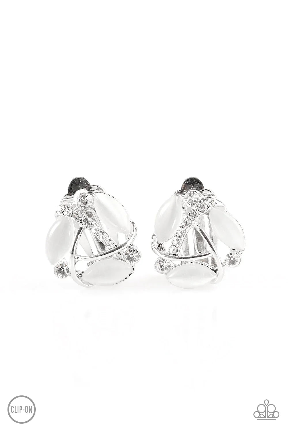 Paparazzi Earring ~ Summer Dew - White