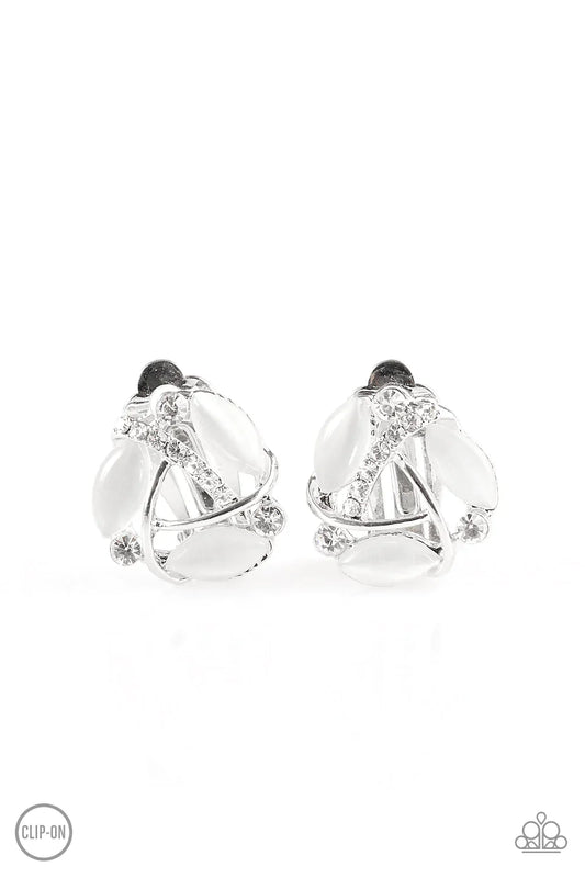 Paparazzi Earring ~ Summer Dew - White