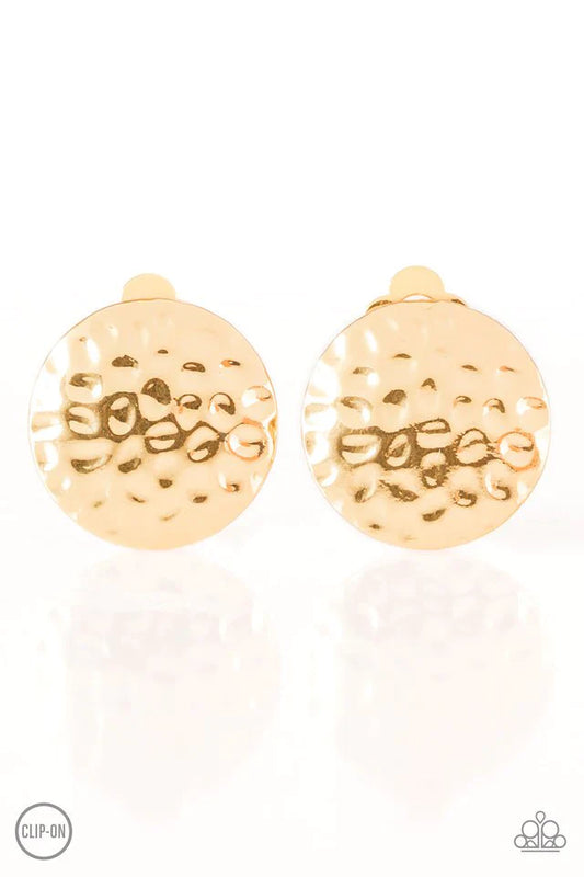 Paparazzi Earring ~ Hold The SHINE - Gold