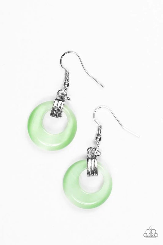 Paparazzi Earring ~ Look High and GLOW - Green