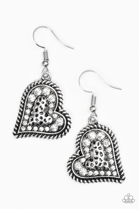 Paparazzi Earring ~ True Love - White