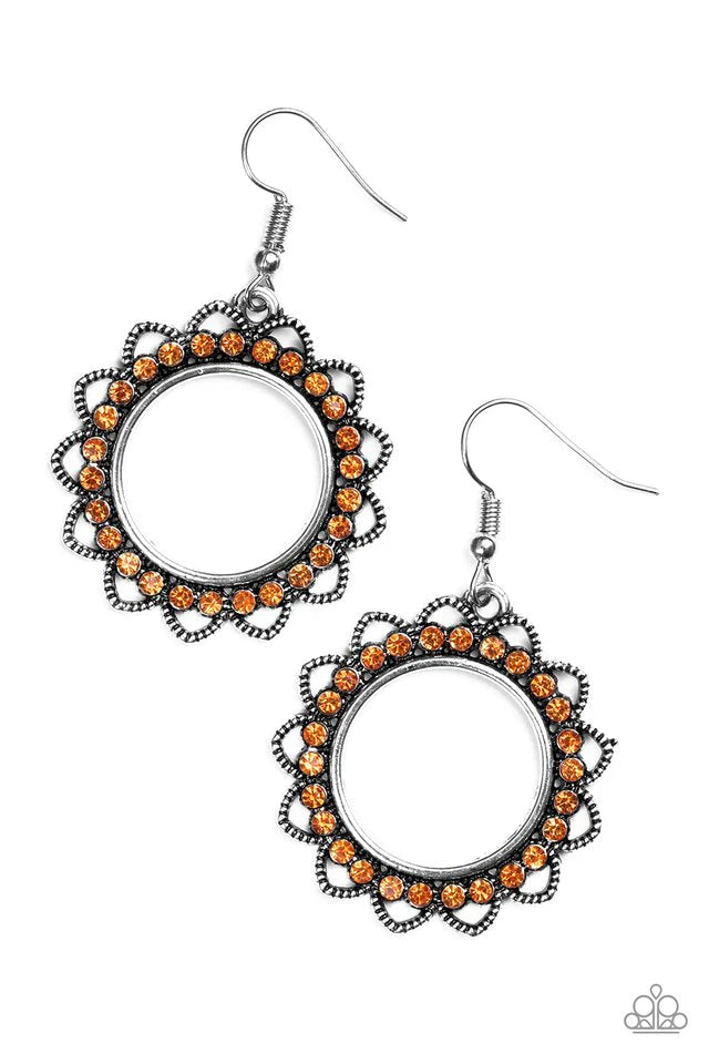 Paparazzi Earring ~ Bring Your Tambourine - Orange