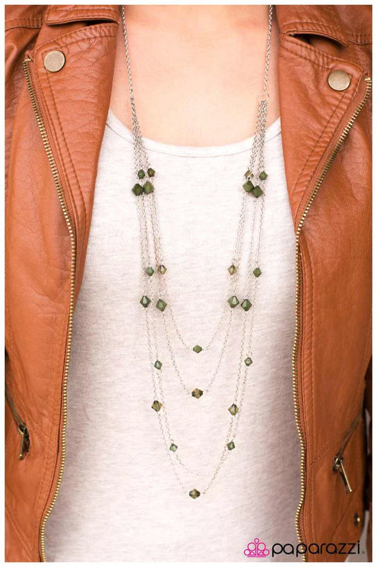 Paparazzi Necklace ~ Just Enough - Green