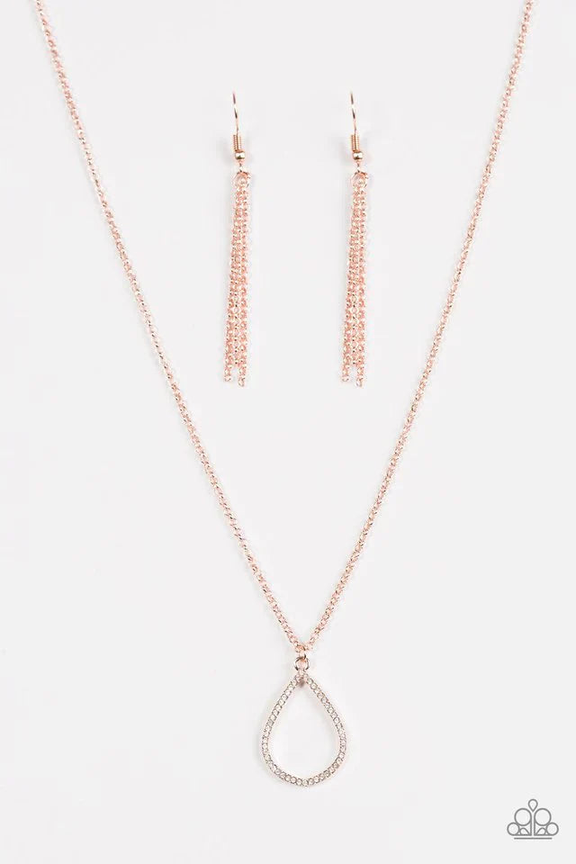 Paparazzi Necklace ~ Timeless Twinkle - Rose Gold