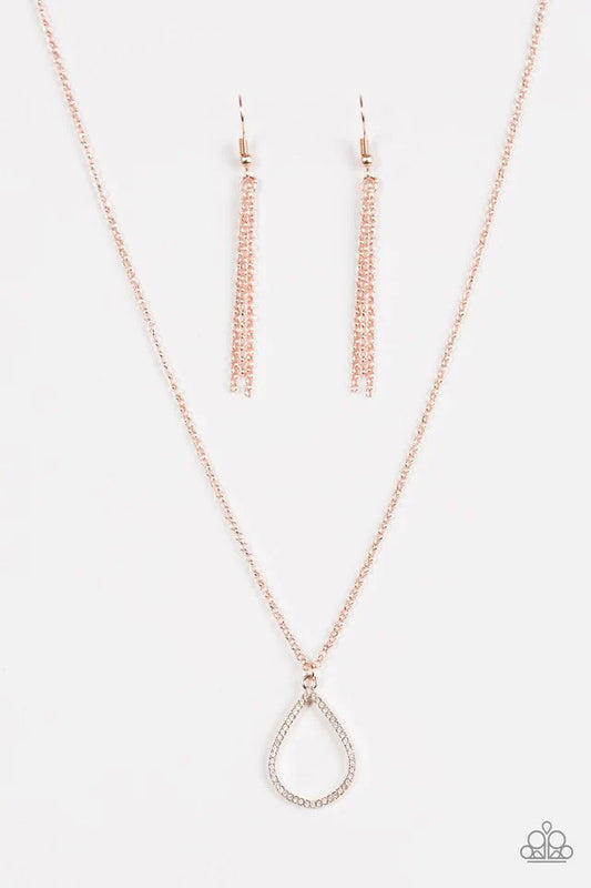 Paparazzi Necklace ~ Timeless Twinkle - Rose Gold
