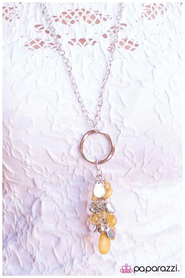 Paparazzi Necklace ~ To the Ends of the Earth - Yellow