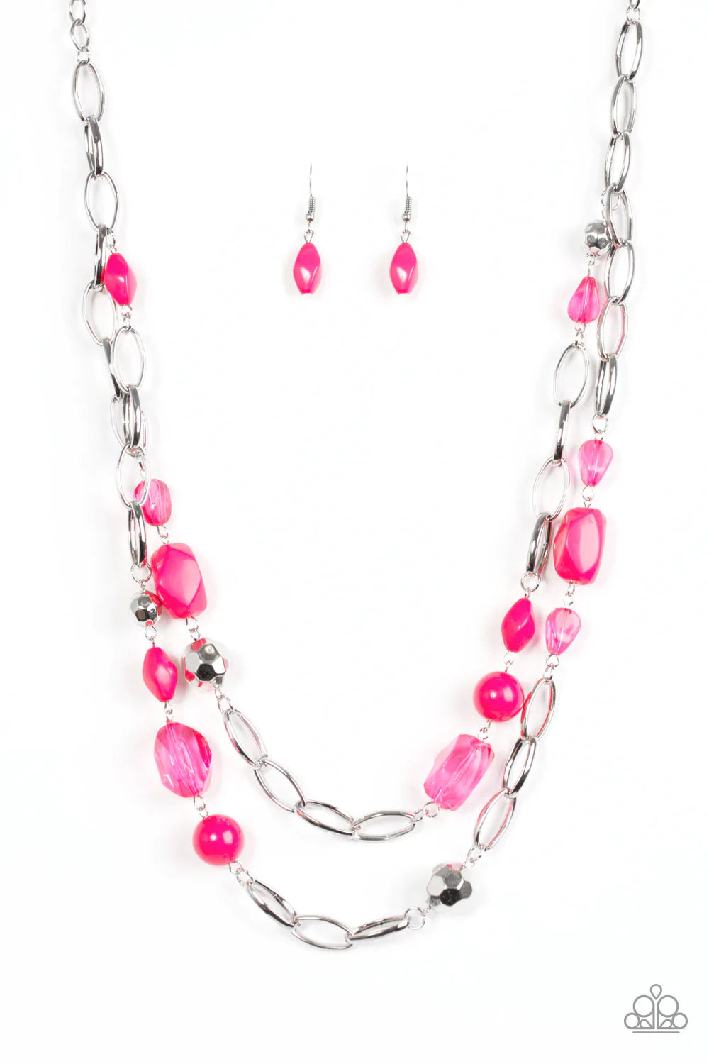 Paparazzi Necklace ~ GLEAM Weaver - Pink