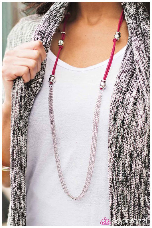 Paparazzi Necklace ~ Tied and True ��� Pink - Pink