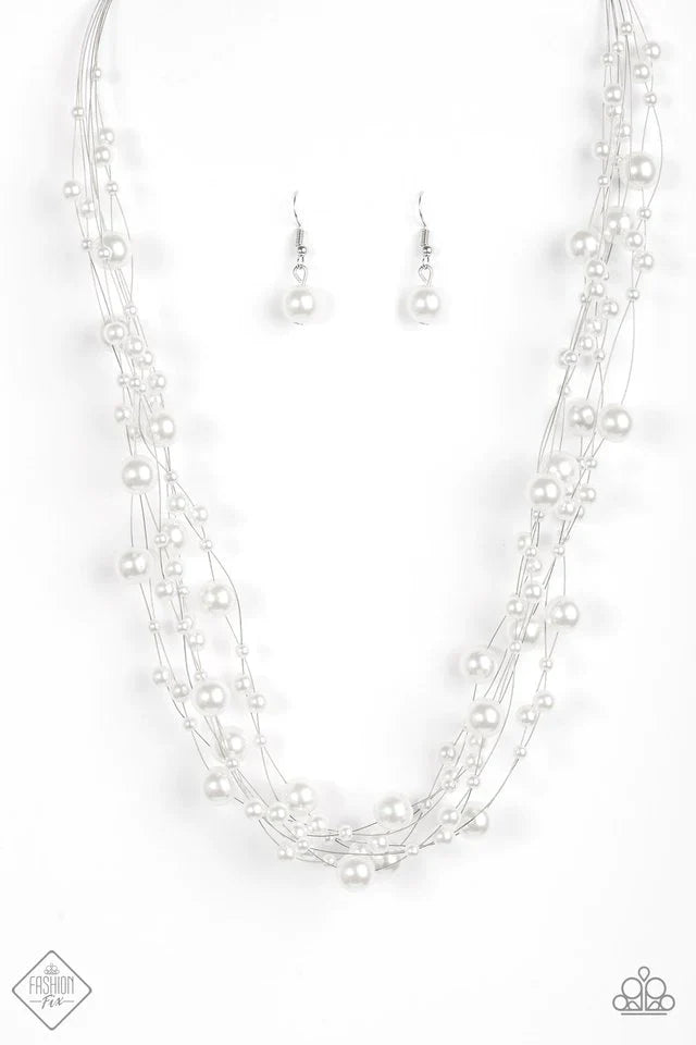 Paparazzi Necklace ~ Absolutely Fab-YOU-lous! - White
