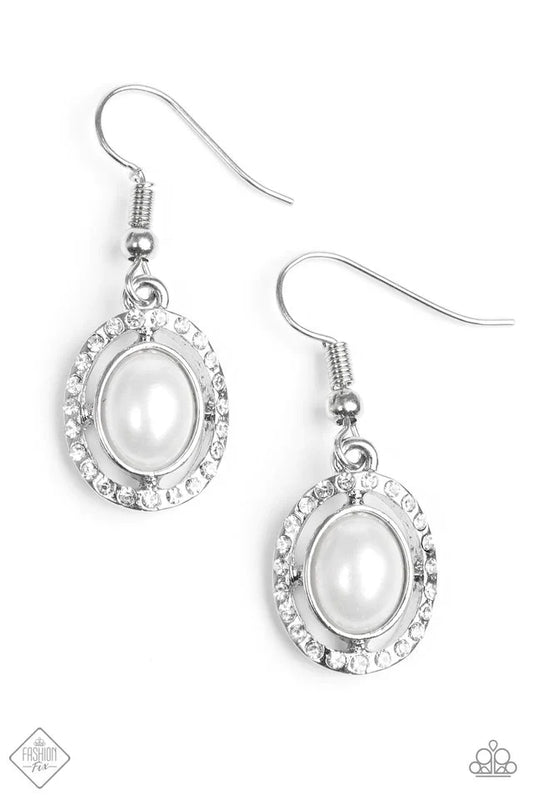 Paparazzi Earring ~ Fabulously Fairytale - White