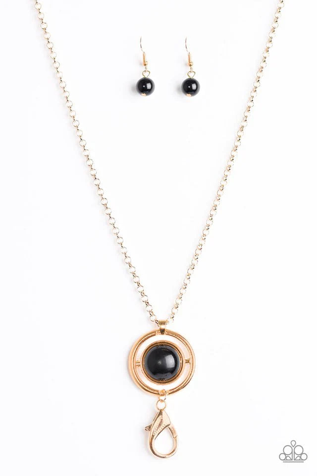 Paparazzi Necklace ~ Always Front and Center - Black