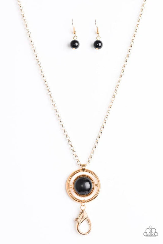 Paparazzi Necklace ~ Always Front and Center - Black