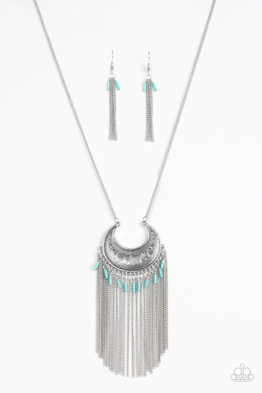 Paparazzi Necklace ~ Desert Coyote - Blue