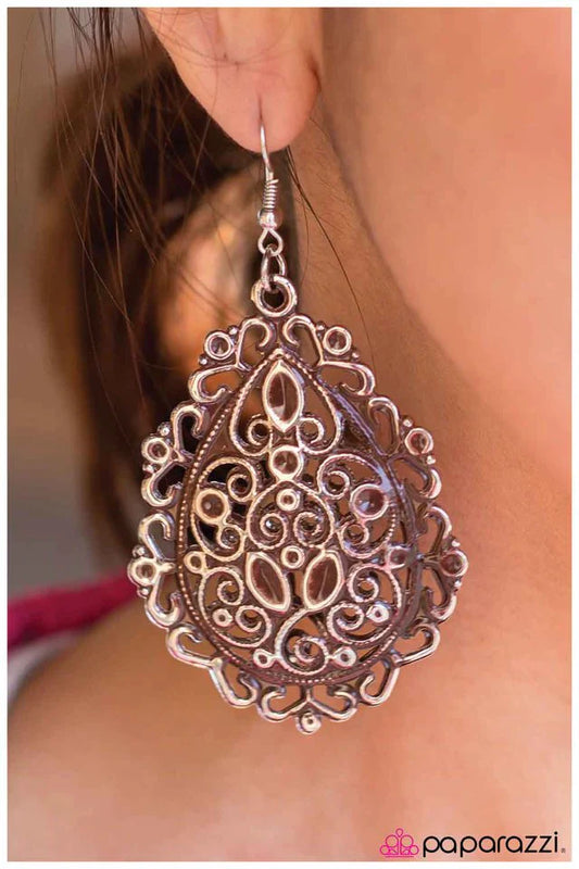 Paparazzi Earring ~ In A BROWNED About Way - Brown