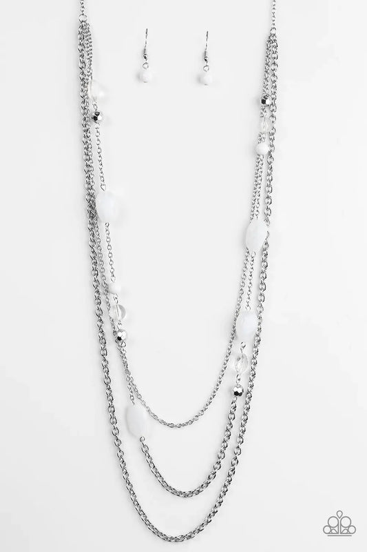 Paparazzi Necklace ~ BELIZE It Or Not - White