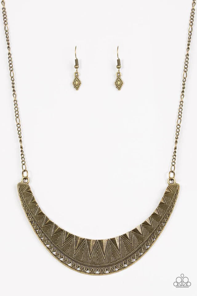 Paparazzi Necklace ~ Thrown To The Lions - Brass