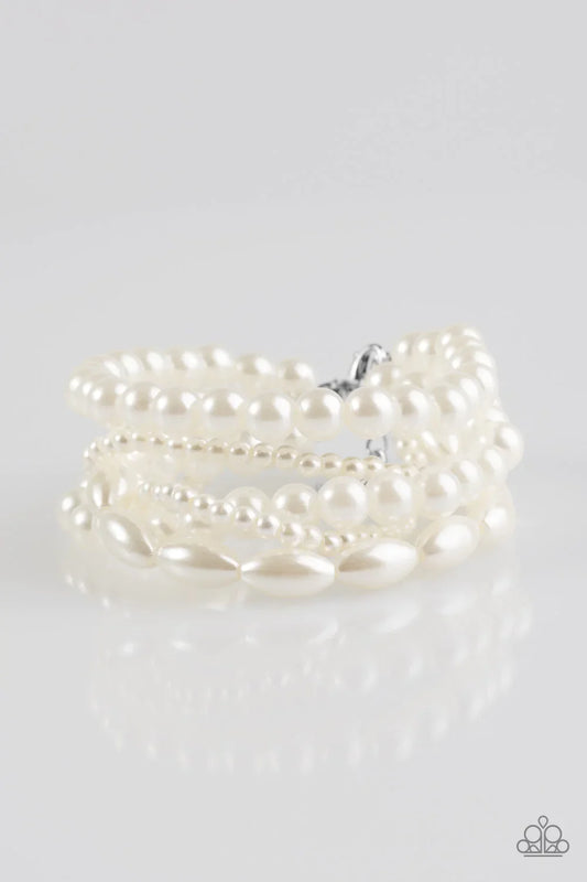 Paparazzi Bracelet ~ Marvelously Mumbai - White
