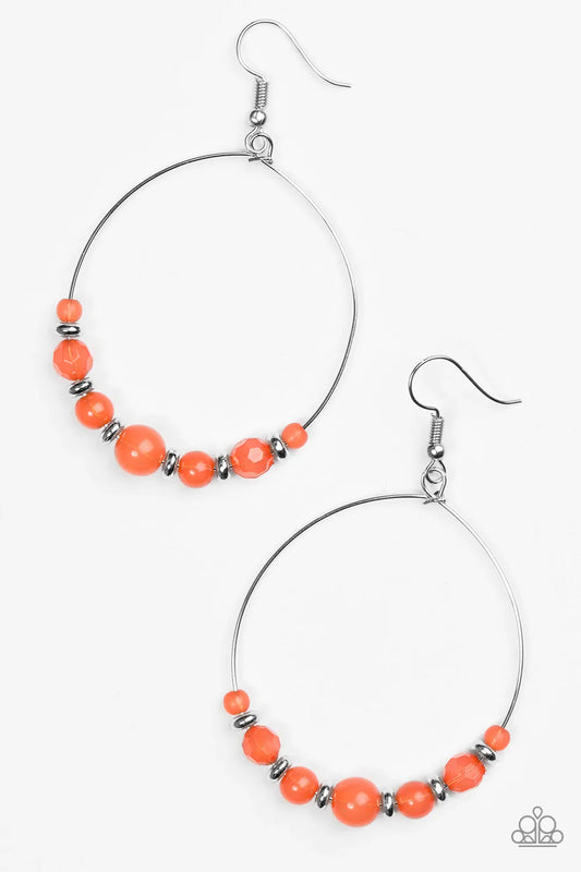 Paparazzi Earring ~ Going For GLOW - Orange