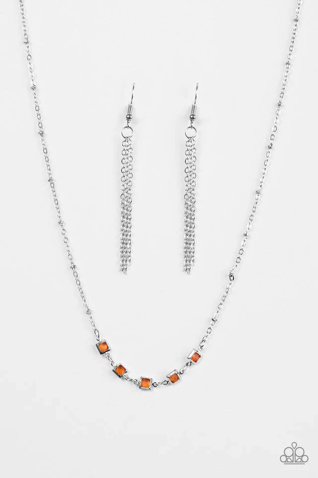 Paparazzi Necklace ~ GLEAM World - Orange