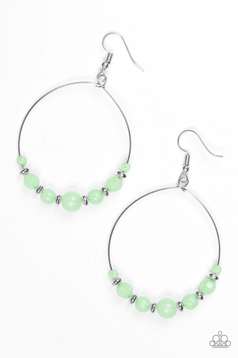 Paparazzi Earring ~ Going For GLOW - Green