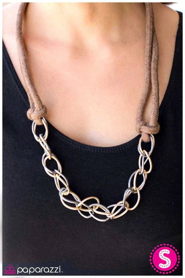 Paparazzi Necklace ~ Industrial By Design - Brown