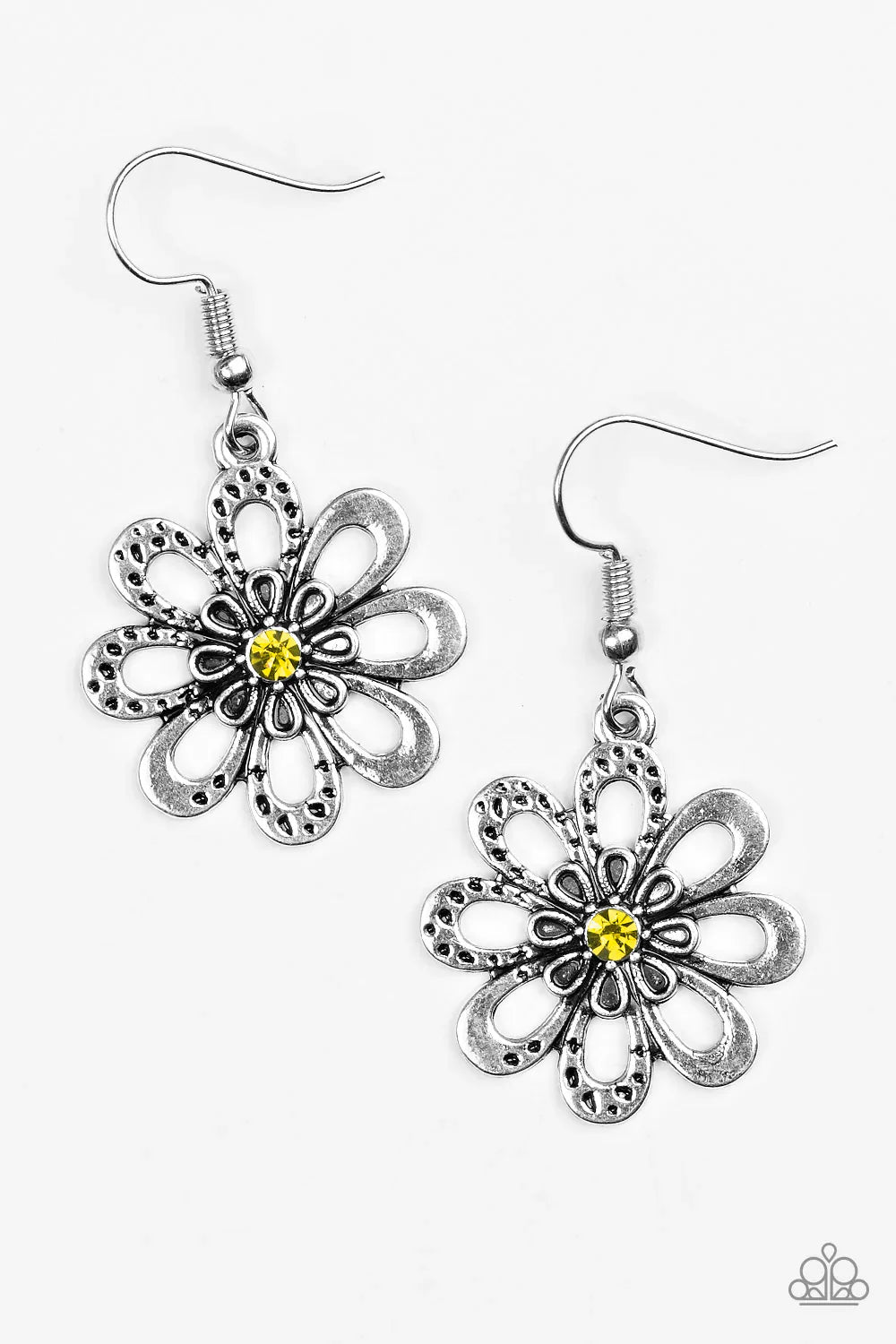Paparazzi Earring ~ Fashion Floret - Yellow
