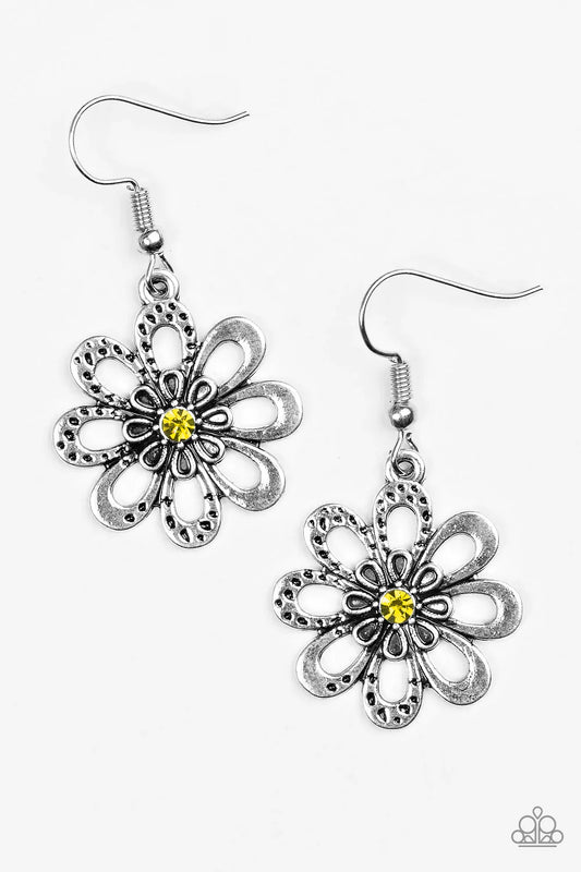 Paparazzi Earring ~ Fashion Floret - Yellow