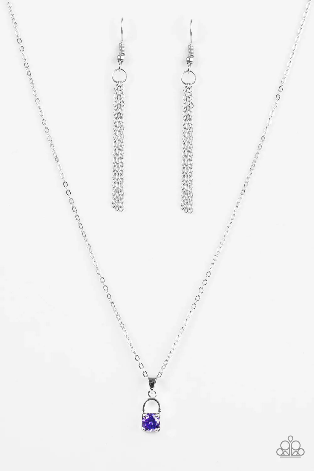 Paparazzi Necklace ~ Best Of LOCK - Purple