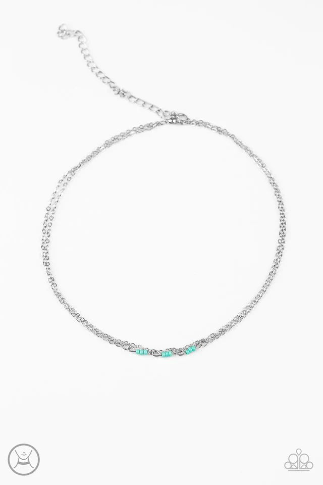 Paparazzi Necklace ~ Retro Rainbow - Blue