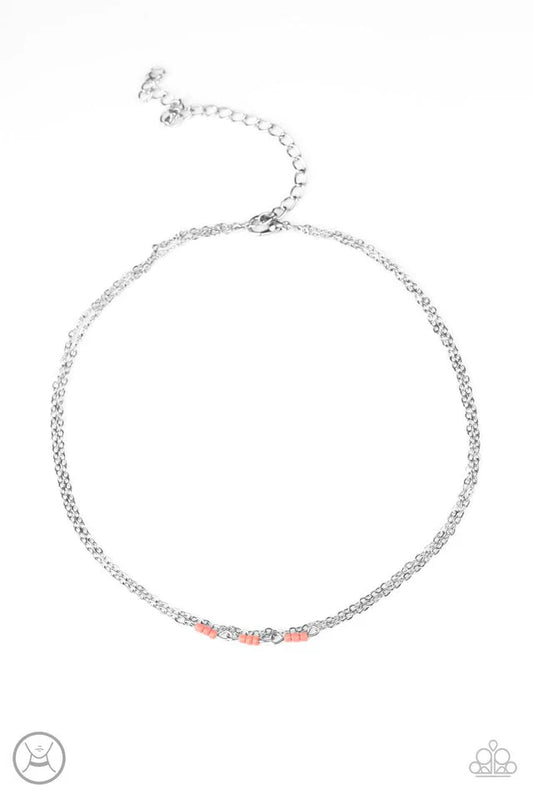 Paparazzi Necklace ~ Retro Rainbow - Orange