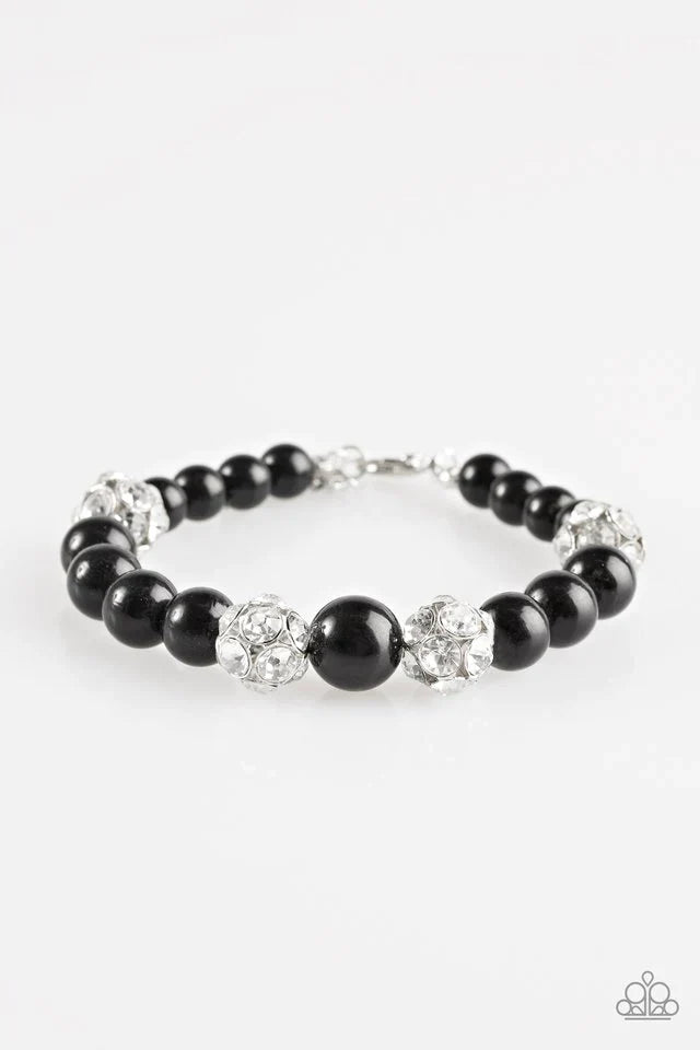 Paparazzi Bracelet ~ Pearls and Parlors - Black