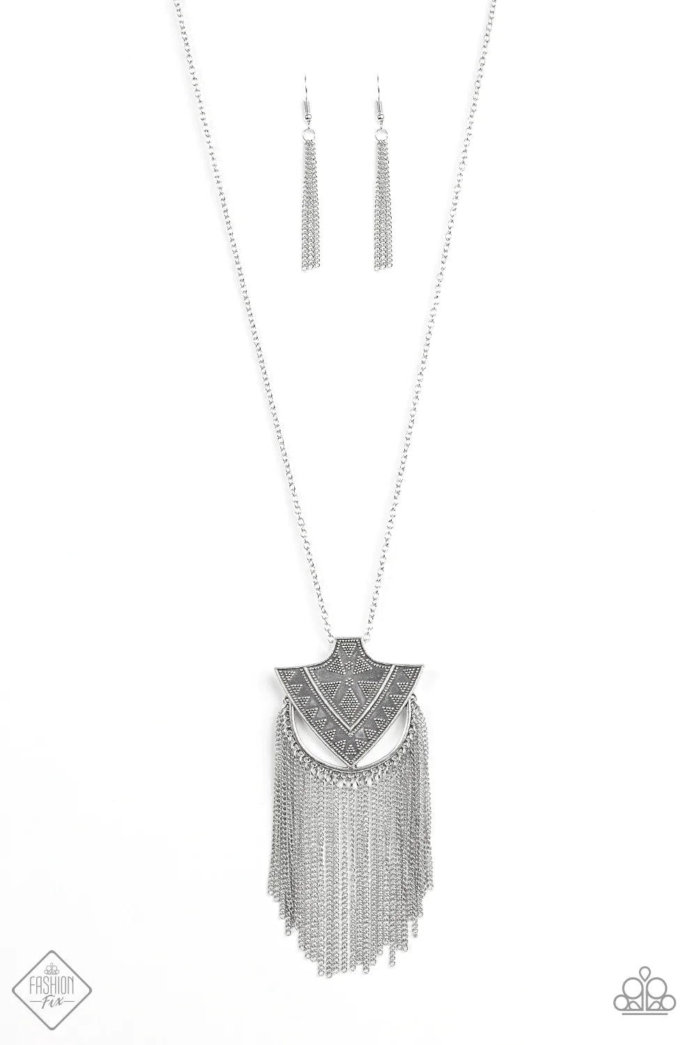 Paparazzi Necklace ~ Hunt Or Be Hunted  - Silver