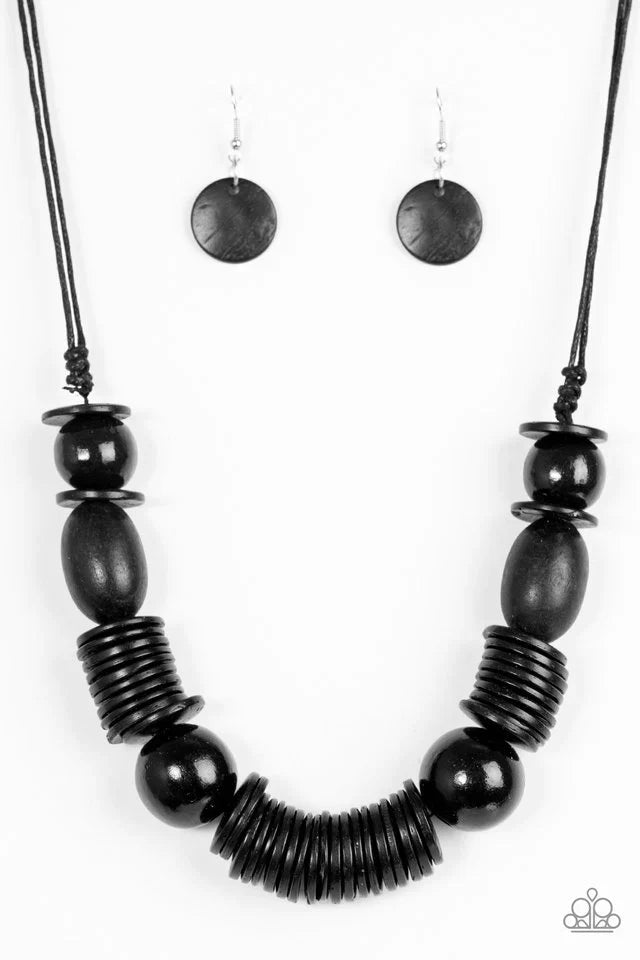 Paparazzi Necklace ~ You Better BELIZE It! - Black