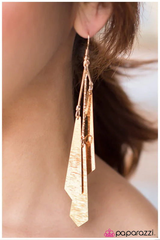 Paparazzi Earring ~ Goldmine - Gold