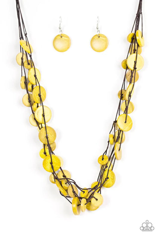 Paparazzi Necklace ~ Bermuda Beach House - Yellow