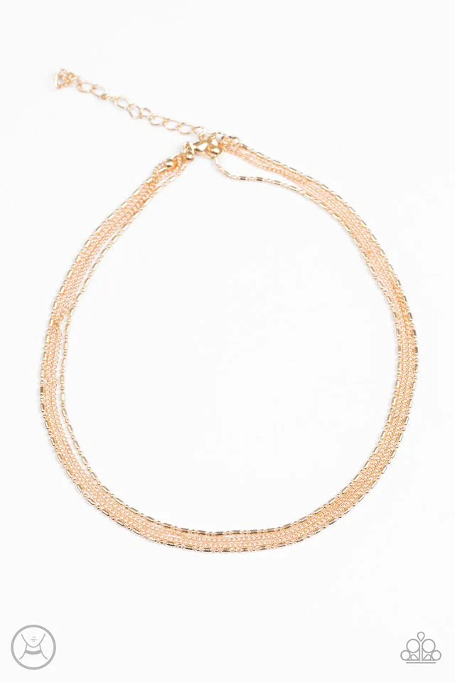 Paparazzi Necklace ~ Metro Mayhem - Gold