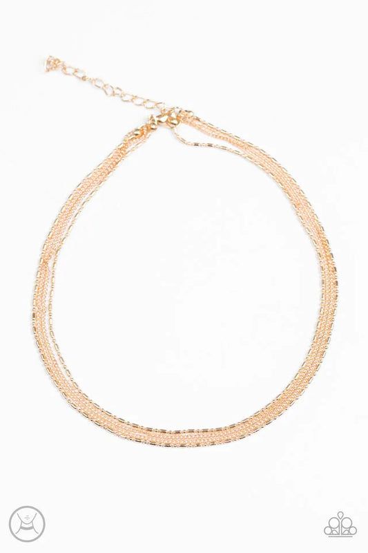 Paparazzi Necklace ~ Metro Mayhem - Gold