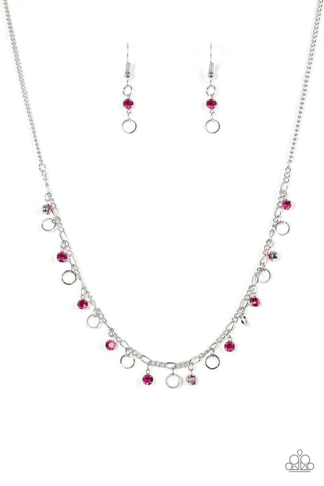 Paparazzi Necklace ~ Dinner Party Demure - Pink