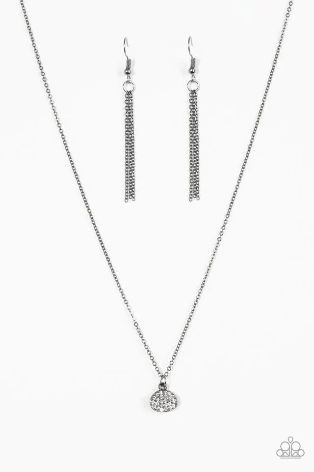 Paparazzi Necklace ~ Diamond Debonair - Black