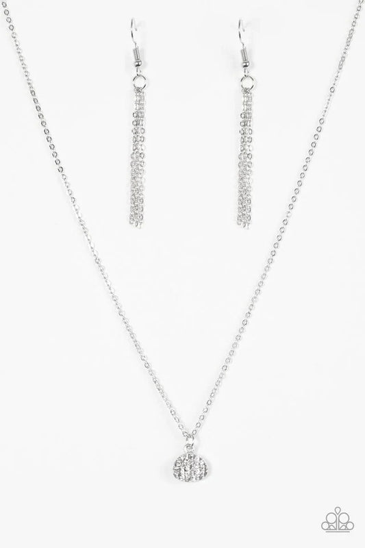 Paparazzi Necklace ~ Diamond Debonair - White