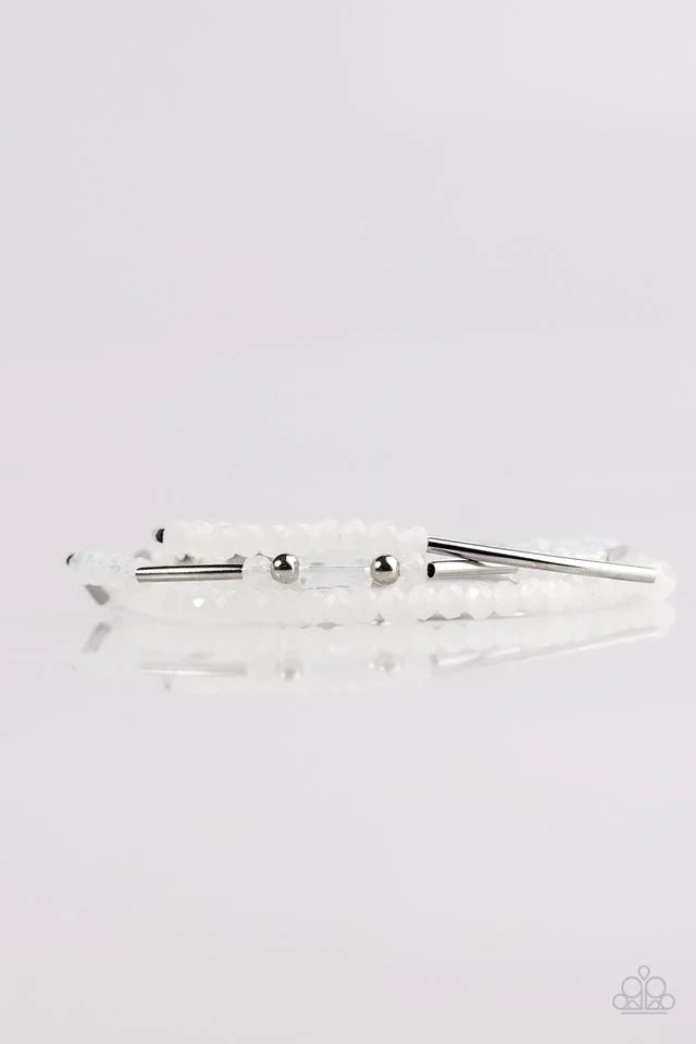 Paparazzi Bracelet ~ Dream Gleam - White