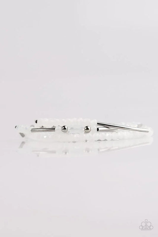 Paparazzi Bracelet ~ Dream Gleam - White