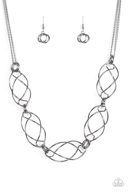 Paparazzi Necklace ~ Burst Into Flames - Black