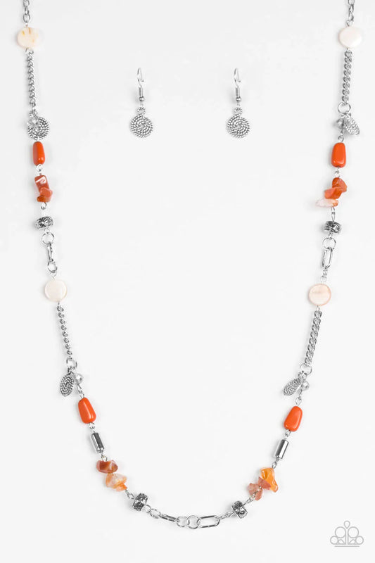 Paparazzi Necklace ~ Ocean Bliss - Orange