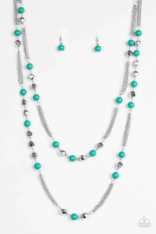 Paparazzi Necklace ~ Beautifully Bodacious - Green